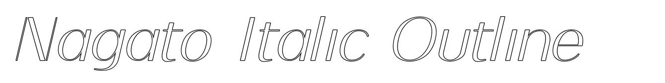 Nagato Italic Outline